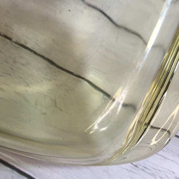 Vintage Fortecrisa 1 Quart Baking Serving Dish Yellow Amber Made in Mexico - Picture 6 of 7